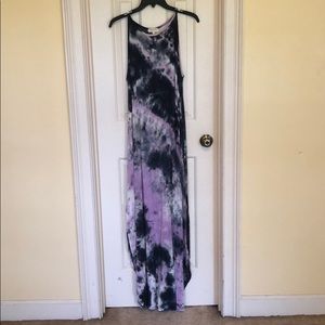 Tie dye maxi dress